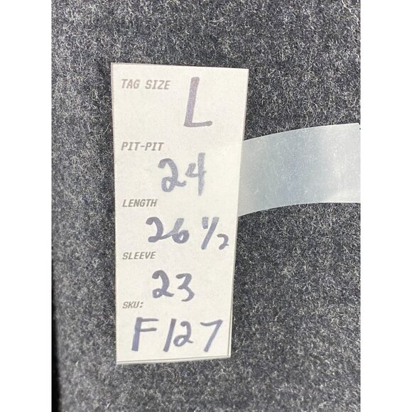 INC International Concept Wool Blend Zip Snap Lined Hooded Jacket Gray L F127 - Picture 4 of 4